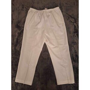Alfred Dunner Classics White Elastic Waist Pant, New with Tags Size 16